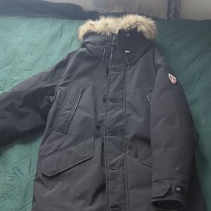 Ralph Lauren Black Puffer Jacket with Fur Hood